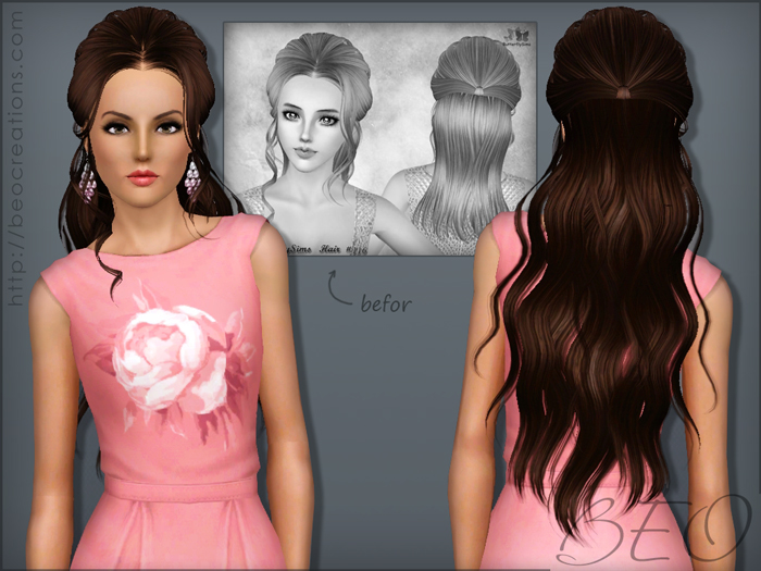 Synthesis Butterfly 116 and Newsea J018 Hair for Sims 3 by BEO